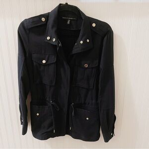 White House Black Market 570205883 Navy Blue Utility Jacket Women’s Size XXS